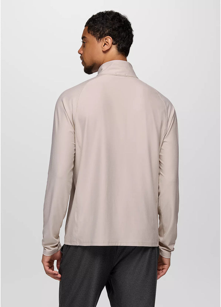 Prana Men's Altitude Tracker LT 1/4 Zip Almond Heather3