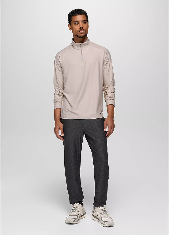 Prana Men's Altitude Tracker LT 1/4 Zip Almond Heather