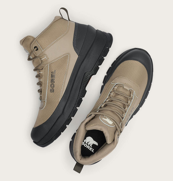 Sorel Men's Outing Nw Mid Waterproof Sneaker Khaki II, Jet 5