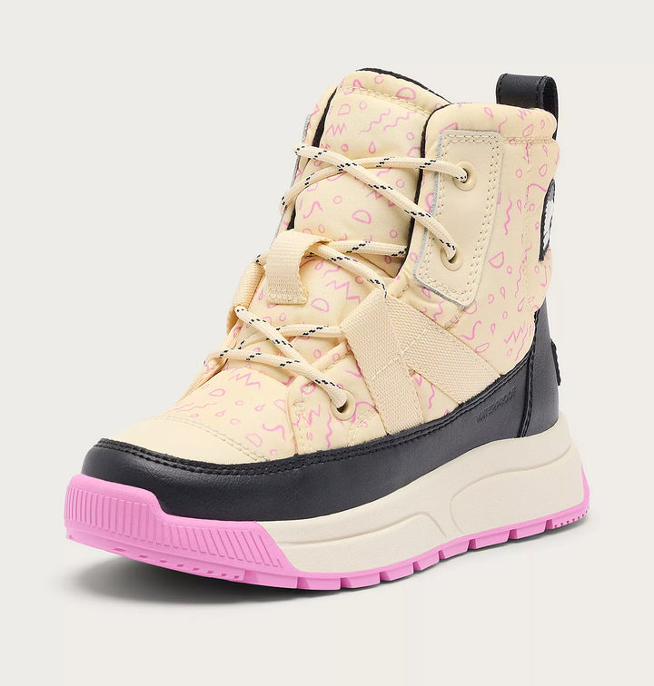 Sorel Youth Whitney III Mid Winter Boot Honey White, Black 2