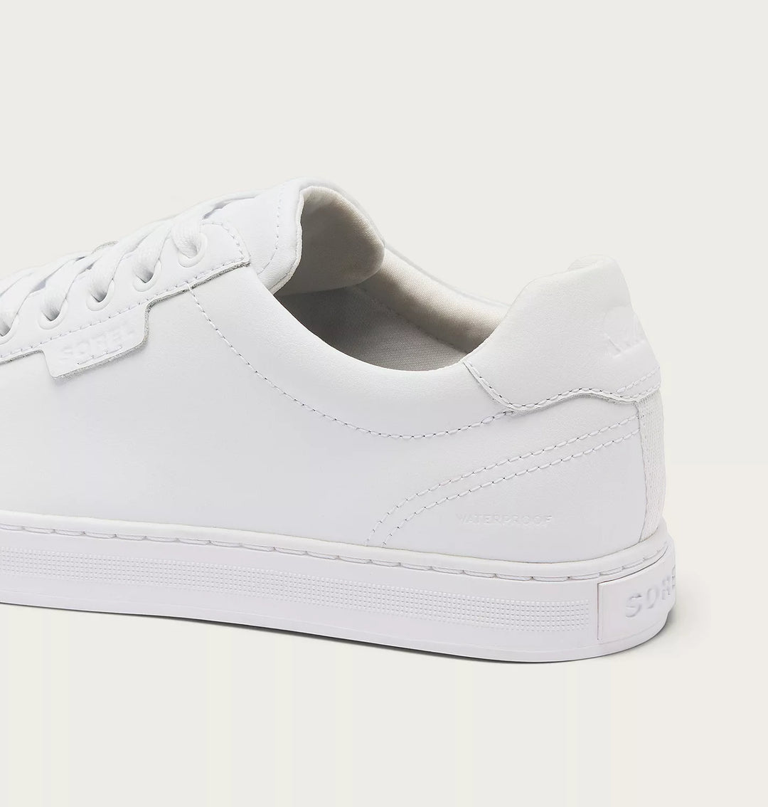 White sneaker on a light gray background