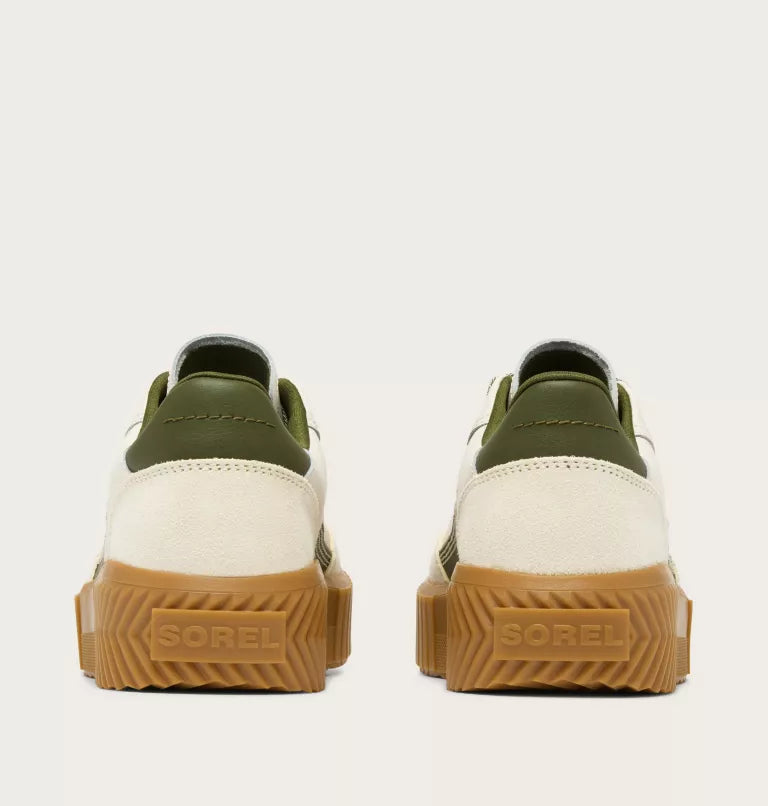 Sorel Women's Ona Ave T-Toe Sneaker - Chalk/Utility Green 2