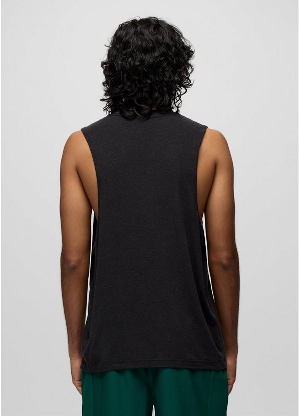 prAna Mens Natural Rhythm Tank in Black - back