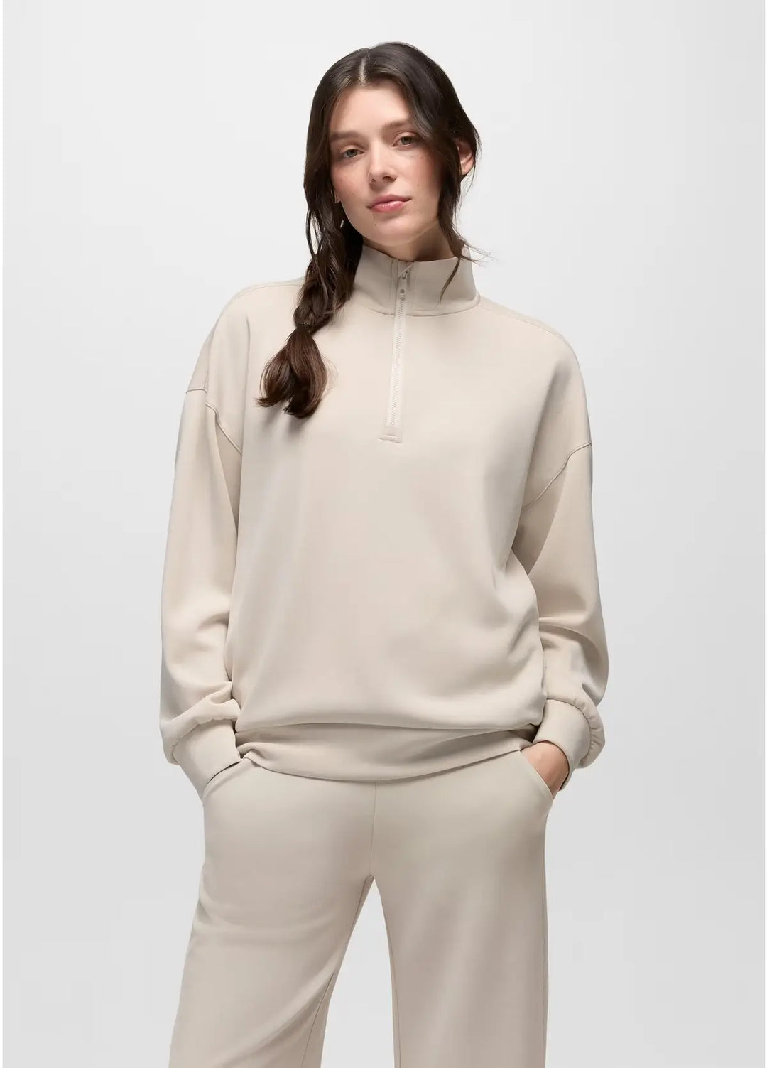 
prAna Shea Soft Relaxed Half Zip - Almond
