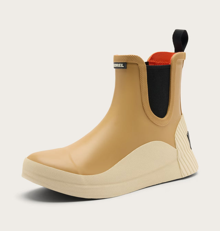 another angle view of SOREL Out N About IV Chelsea rain boot with pull-on opening