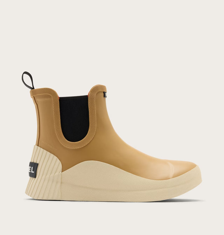 SOREL Out N About IV Chelsea rain boot for women in Curry and Honey White