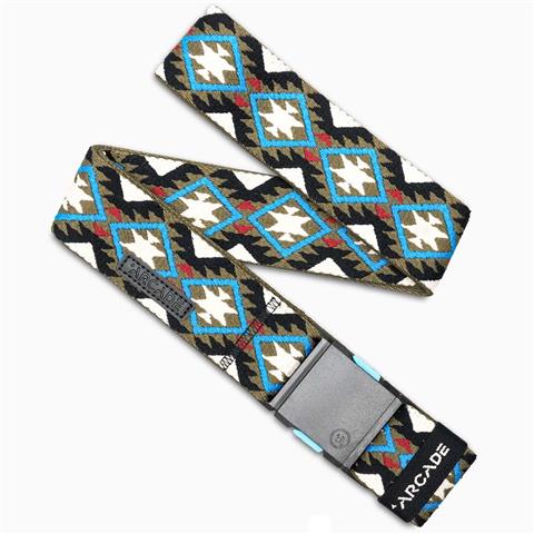 Arcade Twilight Stretch Belt - Oat/Turquoise