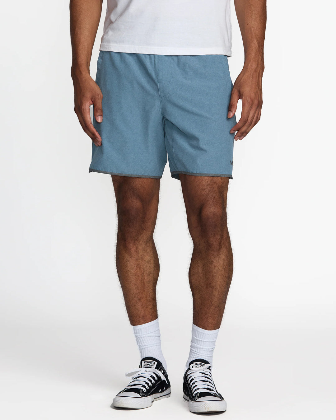 RVCA Men's Yogger Stretch Contrast Short 17" Vintage Navy Heather 