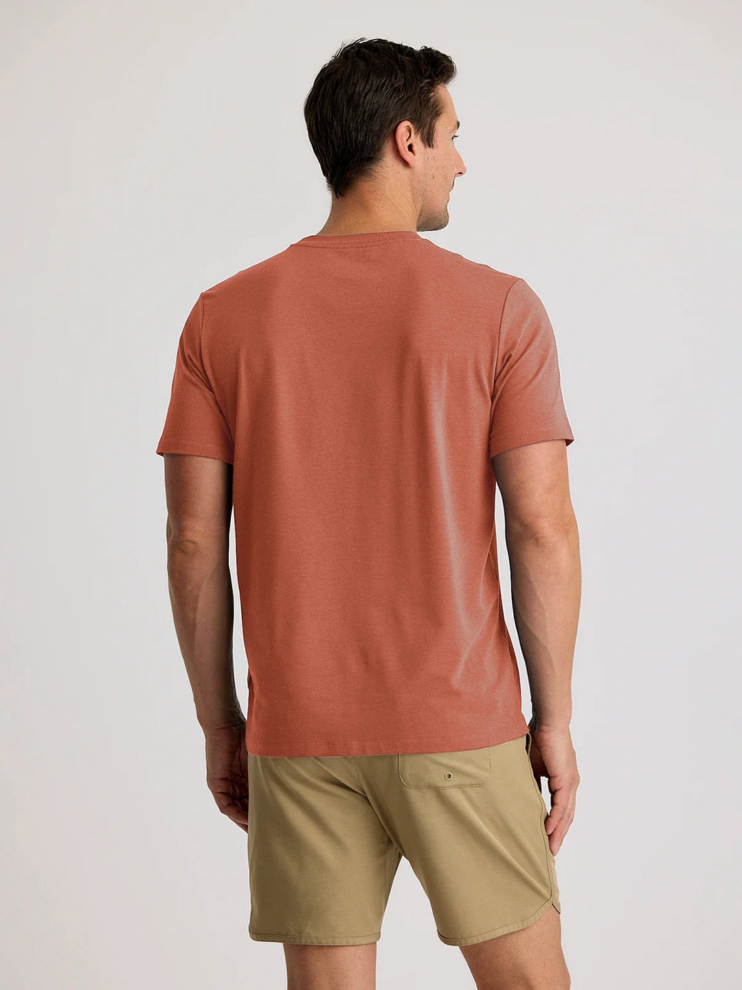 Free Fly Men's Bamboo Current Pocket Tee Redwood 1