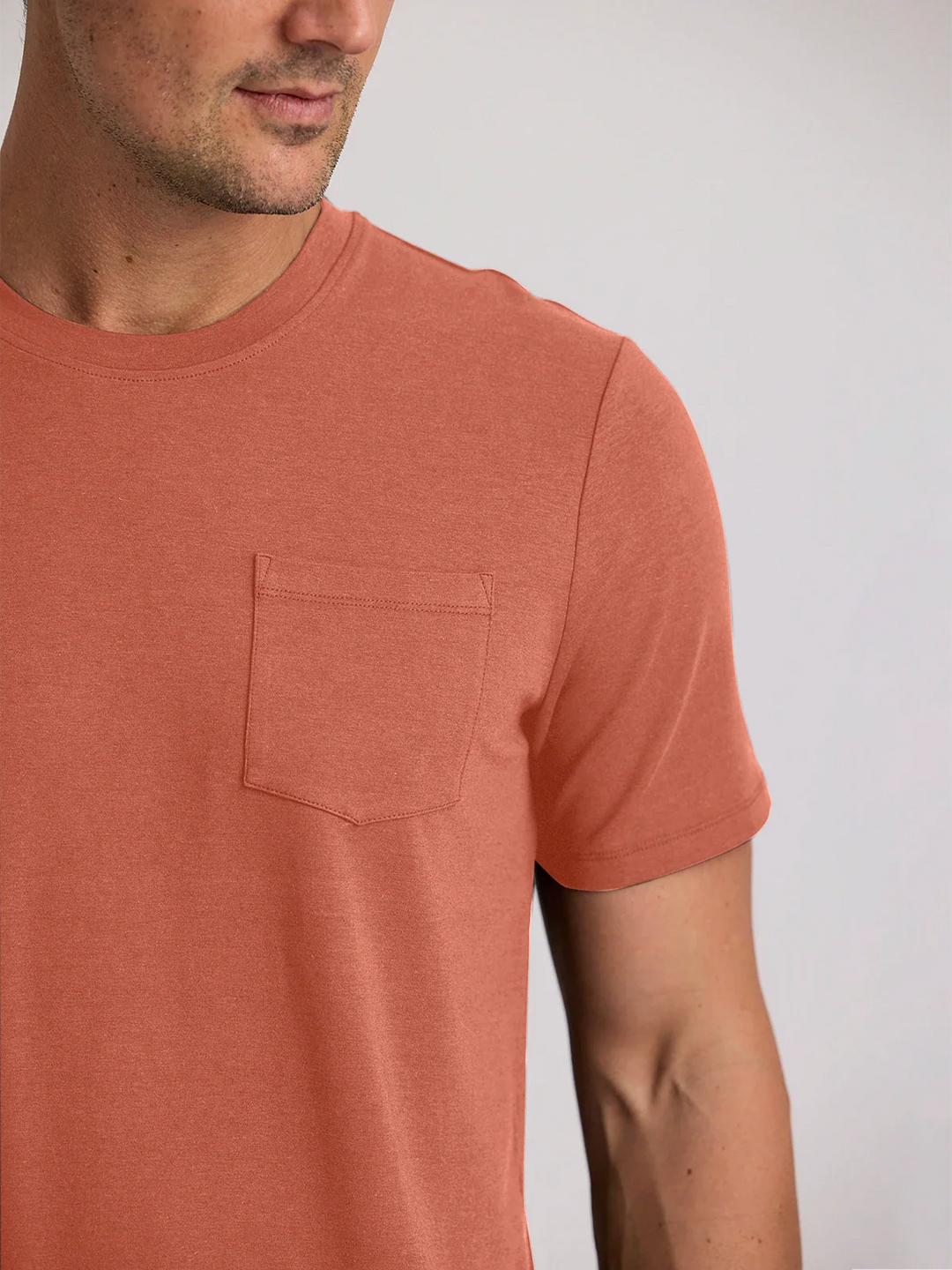 Free Fly Men's Bamboo Current Pocket Tee Redwood 3