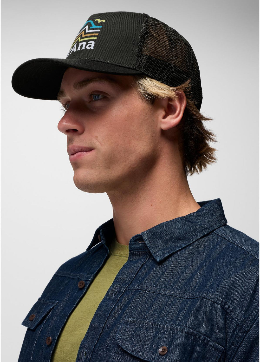 prAna Men’s Shea Soft Crewneck - Black - Black Peak Path 3