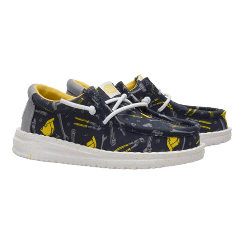 HeyDude Wally Toddler Construction Navy/Multi 3