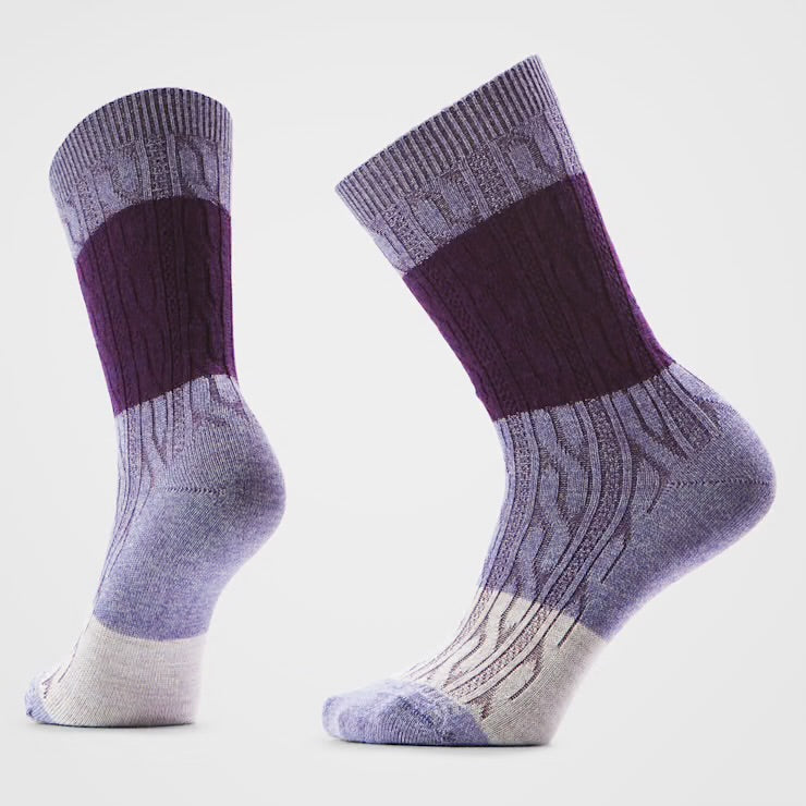 Smartwool Women’s Everyday Cable Crew Socks - Chalk Violet