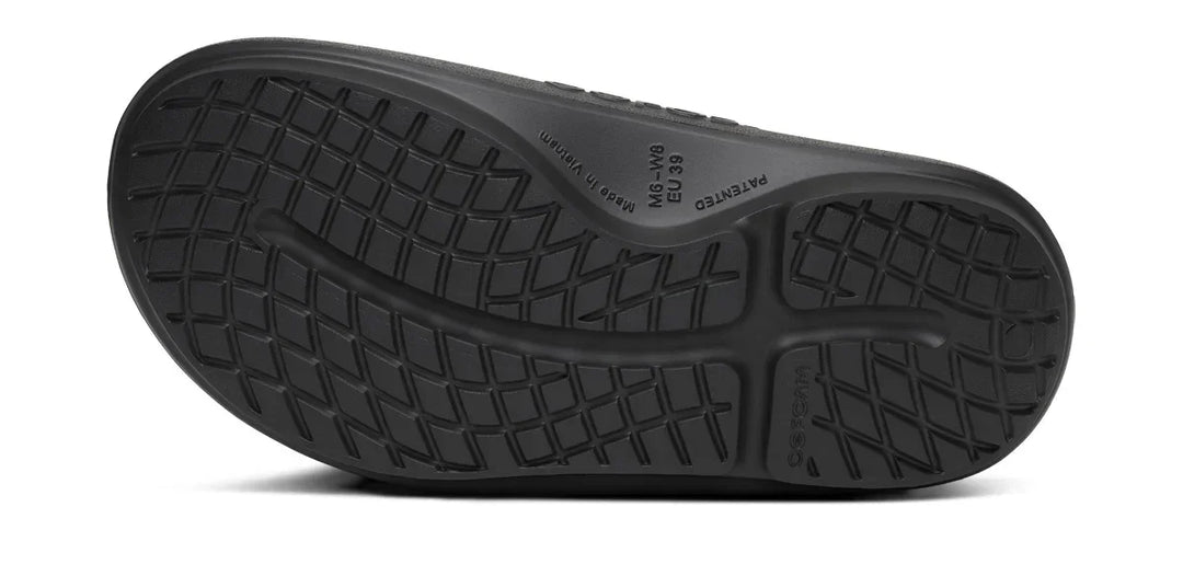 Oofos Women’s Ooahh Plus Sandal - Black 8