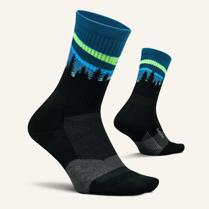 Feetures Trail Max Cushion Mini Crew - Blue Aurora 1