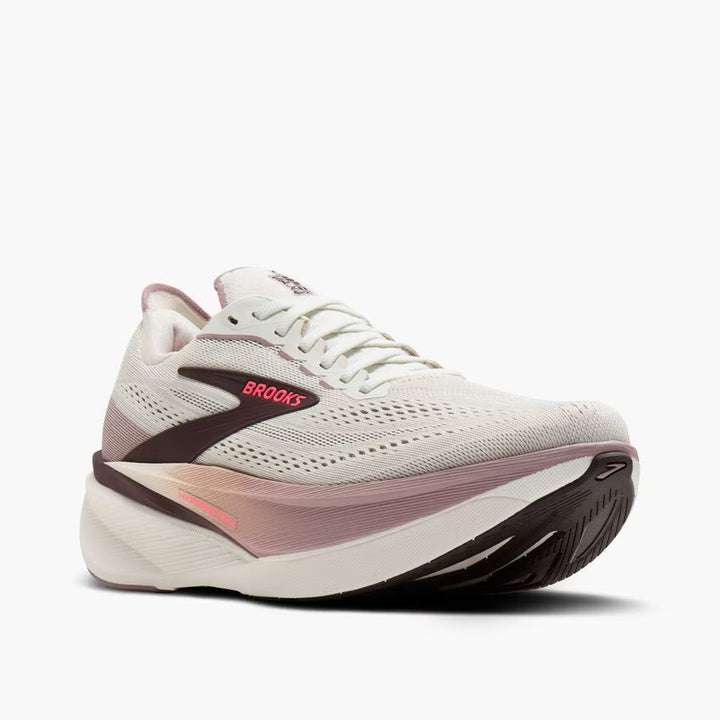 Brooks Women’s Hyperion Max 4 Running Shoe - Coconut/Raisin/Pink 2