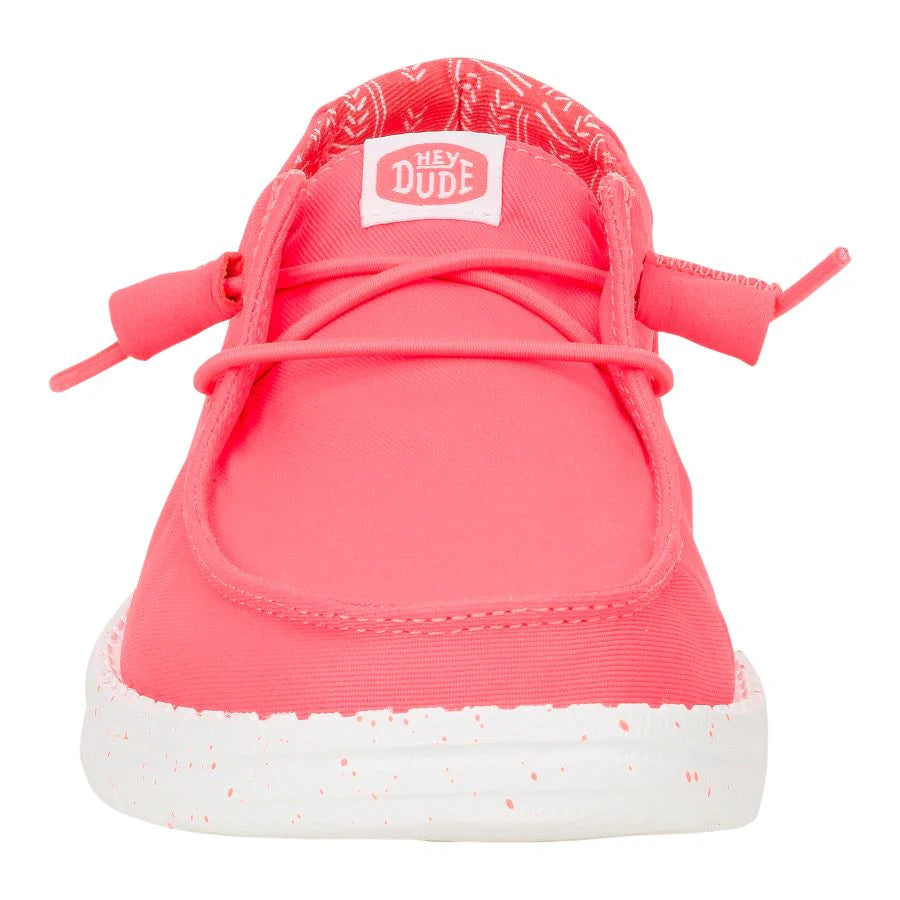 Hey Dude Women’s Wendy Stretch Canvas Fiery Coral 1