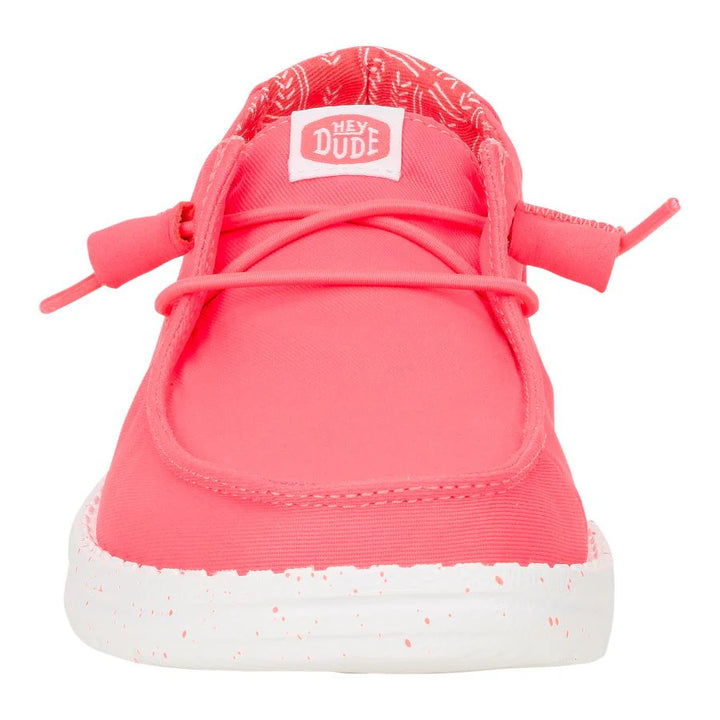 Hey Dude Women’s Wendy Stretch Canvas Fiery Coral 1