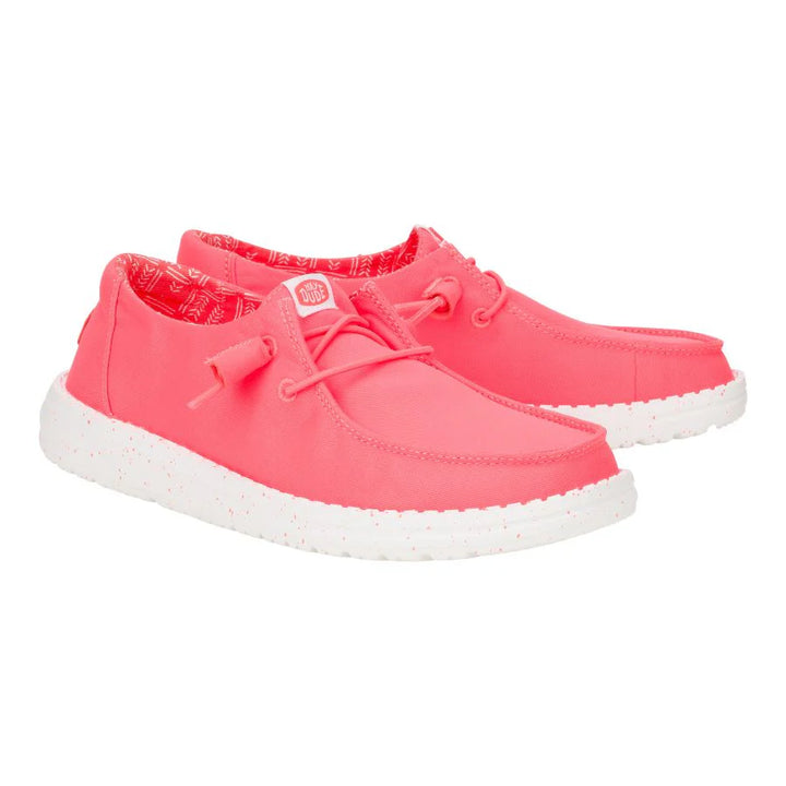 Hey Dude Women’s Wendy Stretch Canvas Fiery Coral 3