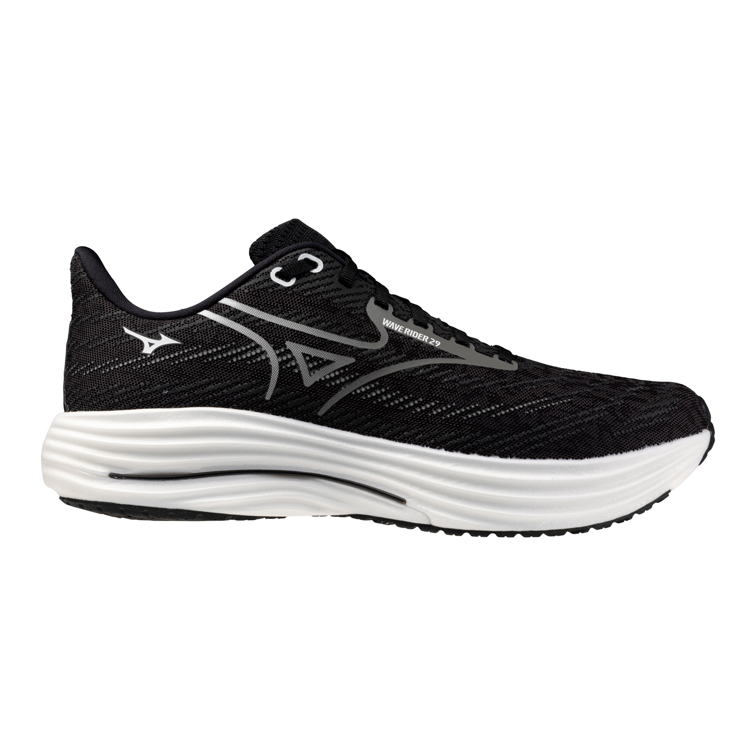 Mizuno Mens Wave Rider 29 Black Sand/Quiet Shade 1