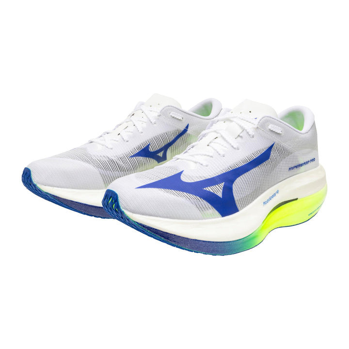 Mizuno Men's Hyperwarp Pro Running Shoes - White/Lightning Yellow 7