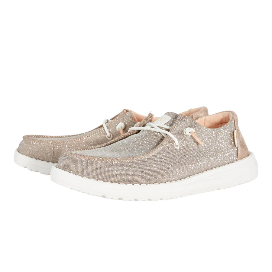 Hey Dude Women’s Wendy Metallic Sparkle Rose Gold 3