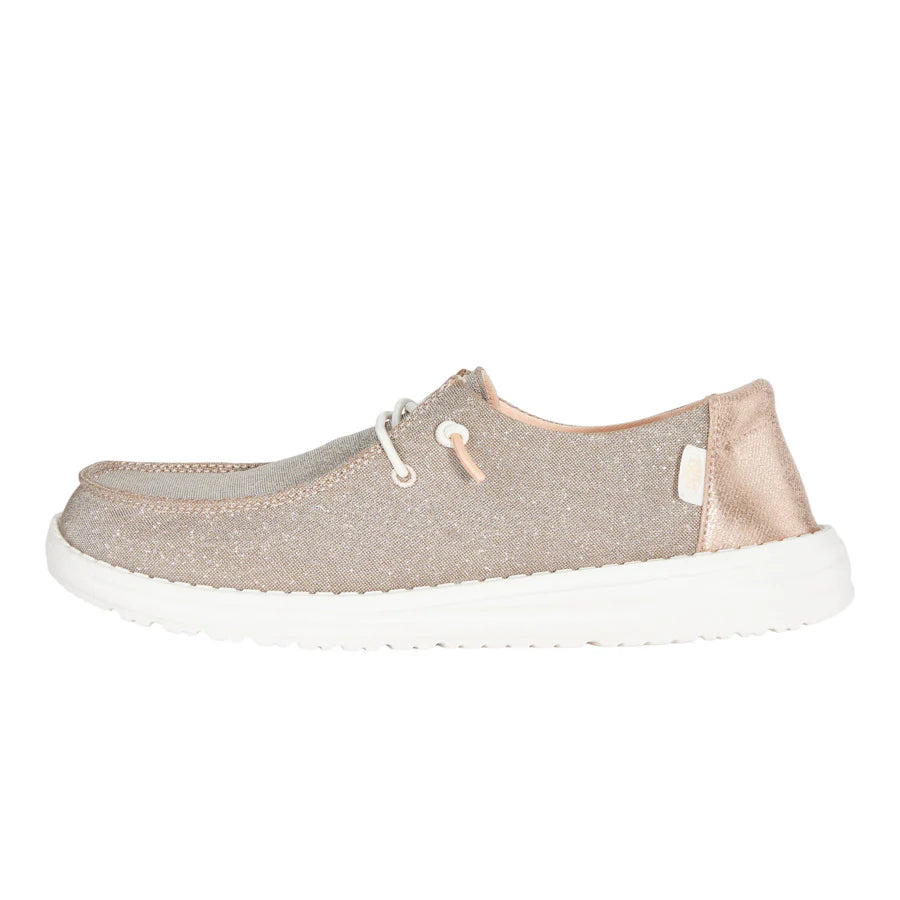 Hey Dude Women’s Wendy Metallic Sparkle Rose Gold