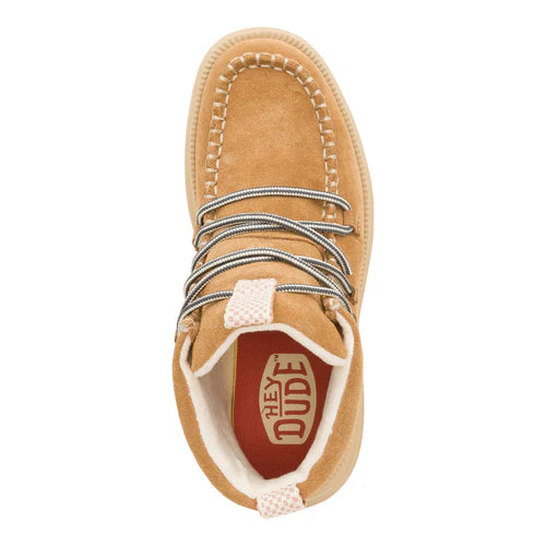 Hey Dude Women’s Reyes Suede Boot Tan 1