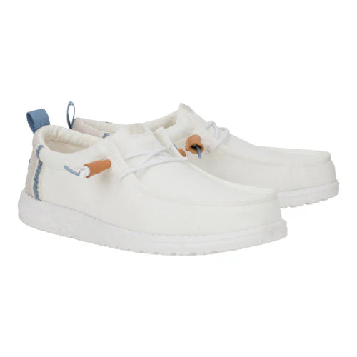 Hey Dude Men’s Wally Craft Linen White/Stone Grey 3