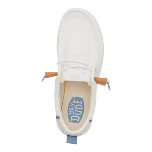 Hey Dude Men’s Wally Craft Linen White/Stone Grey 4