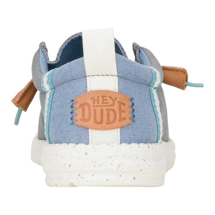 Hey Dude Men’s Wally Craft Linen Monument Grey/Faded Denim