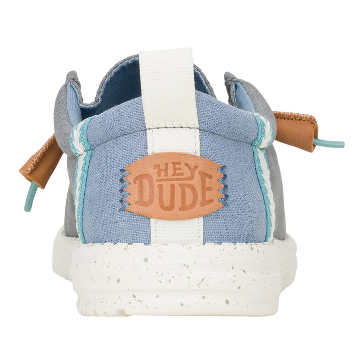 Hey Dude Men’s Wally Craft Linen Monument Grey/Faded Denim