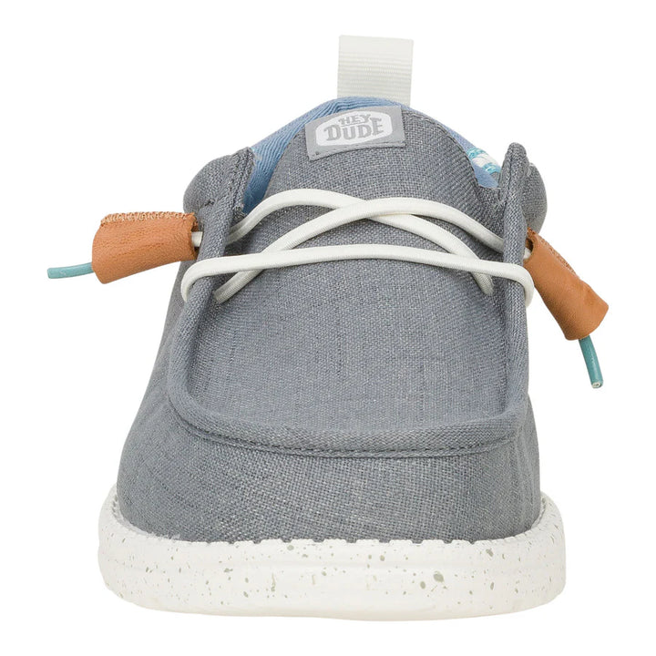 Hey Dude Men’s Wally Craft Linen Monument Grey/Faded Denim 1