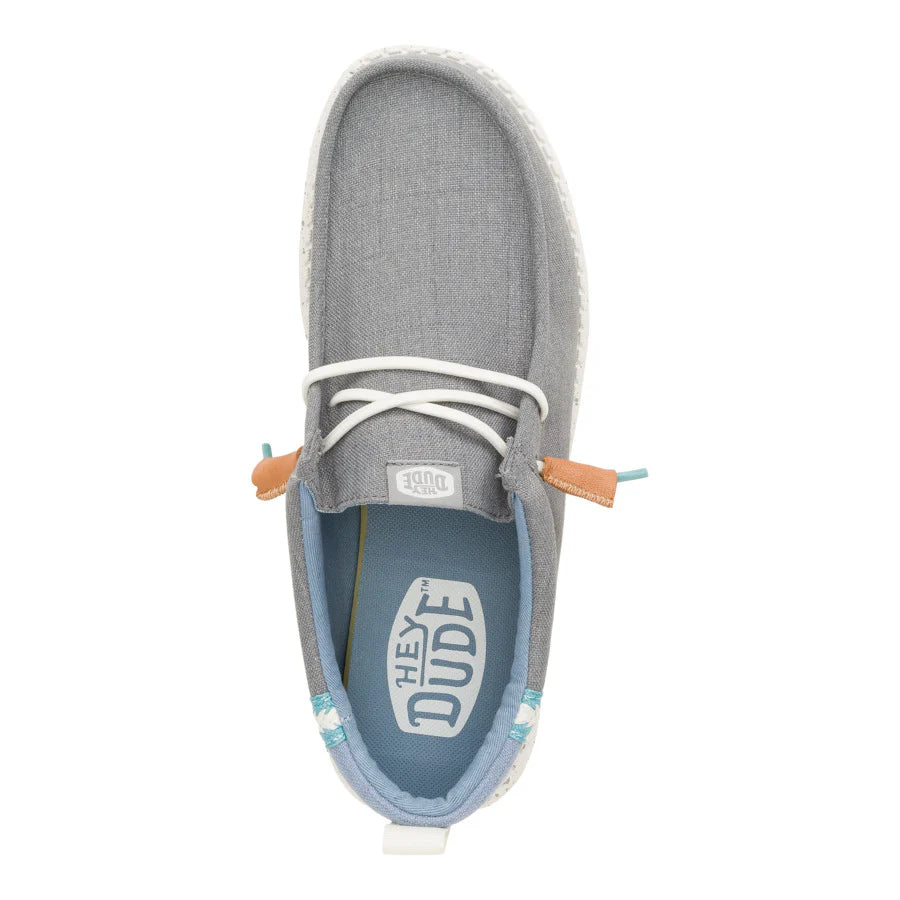 Hey Dude Men’s Wally Craft Linen Monument Grey/Faded Denim 5