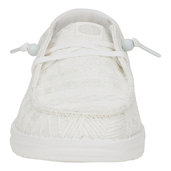 Hey Dude Women’s Wendy Crochet Lace White 1