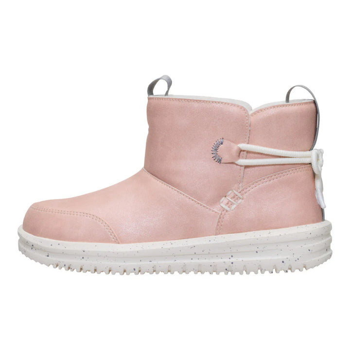Hey Dude Camden Bow Boot Youth Cozy Sparkle Pink 7
