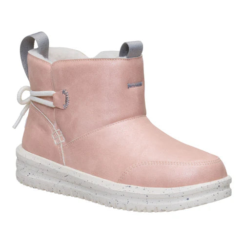 Hey Dude Camden Bow Boot Youth Cozy Sparkle Pink 1