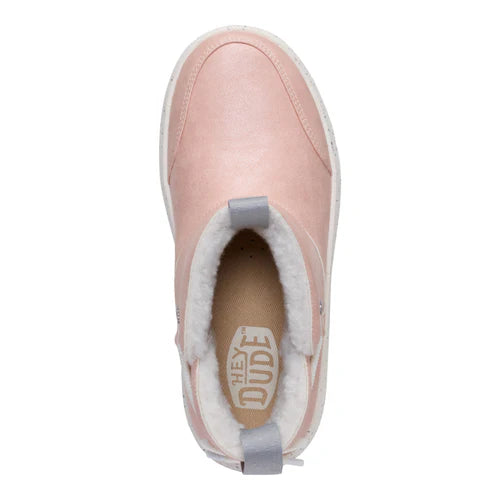 Hey Dude Camden Bow Boot Youth Cozy Sparkle Pink 2