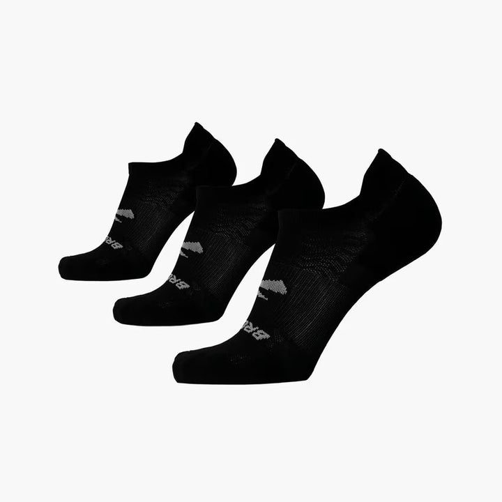 Brooks Run In No Show 3pk Socks - Black 
