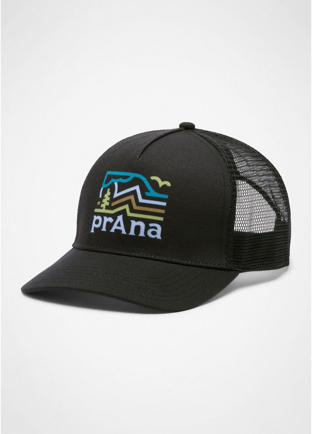 prAna Men’s Shea Soft Crewneck - Black - Black Peak Path 