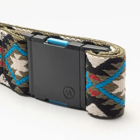 Arcade Twilight Stretch Belt - Oat/Turquoise 3
