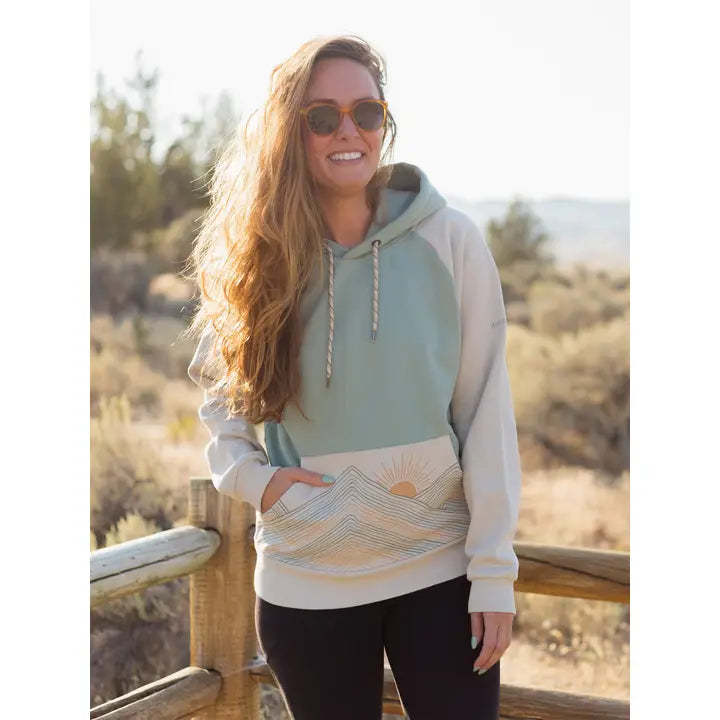 Happy Earth Rainbow Mountains Organic Hoodie