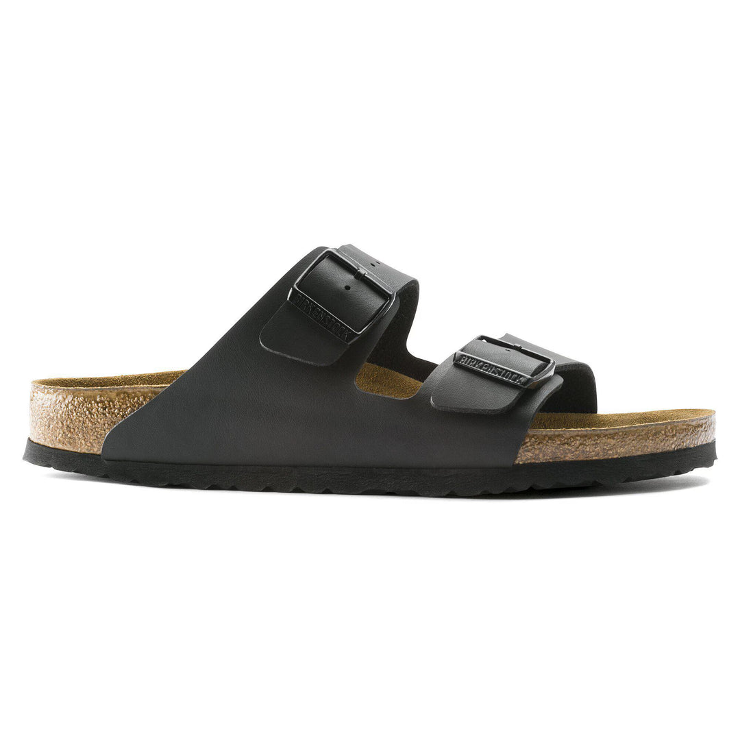 Birkenstock Arizona Black Two Strap Comfort Sandal Side View