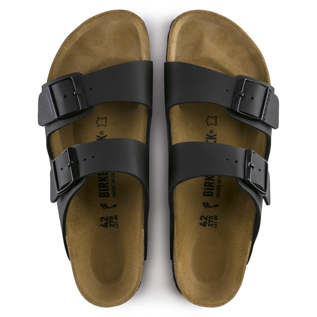 Birkenstock Arizona Cork Footbed Sandal Top View Black