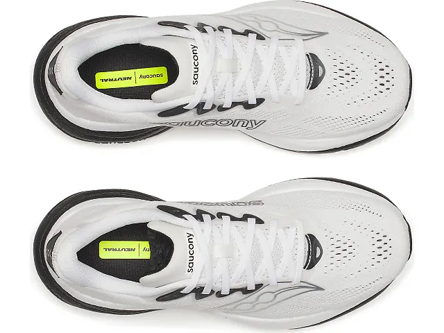 Saucony Ride 19 Men's Running Shoes White/Black 3