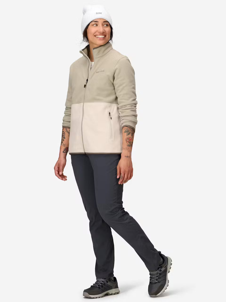 Marmot Women’s Rocklin Fleece Zip Jacket Shale Grey/Birch Bark
 1