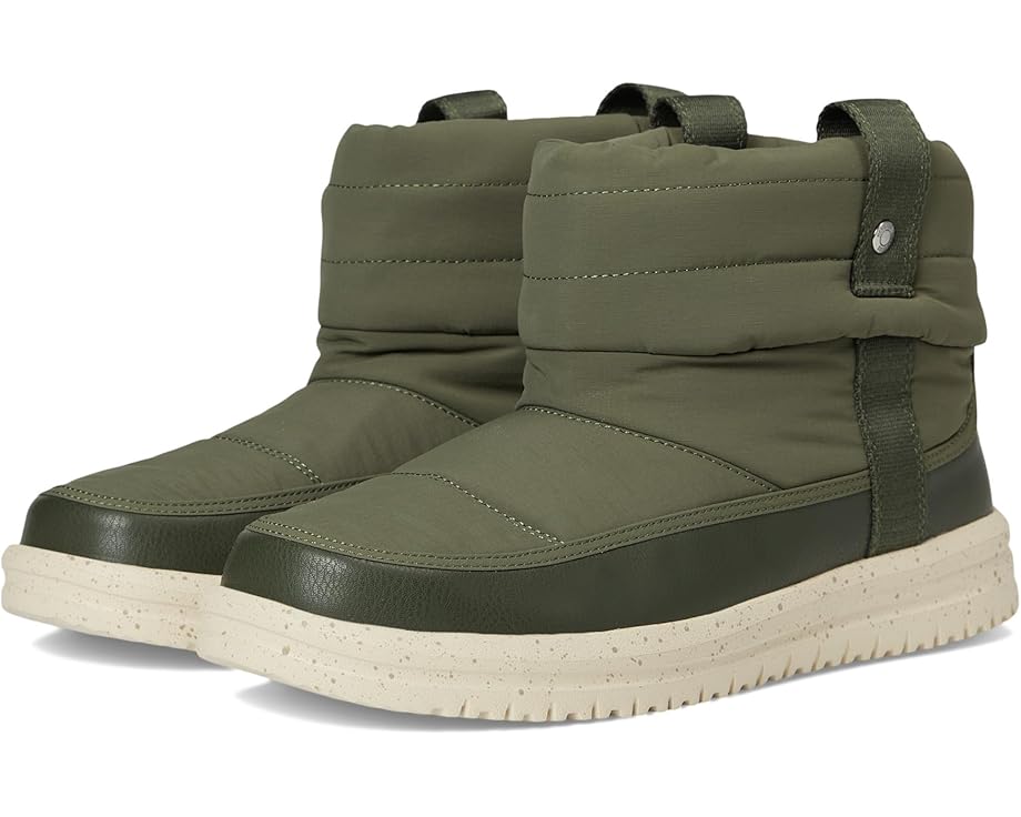 Hey Dude Women's Camden Cuff Nylon Quilt dark olive 6