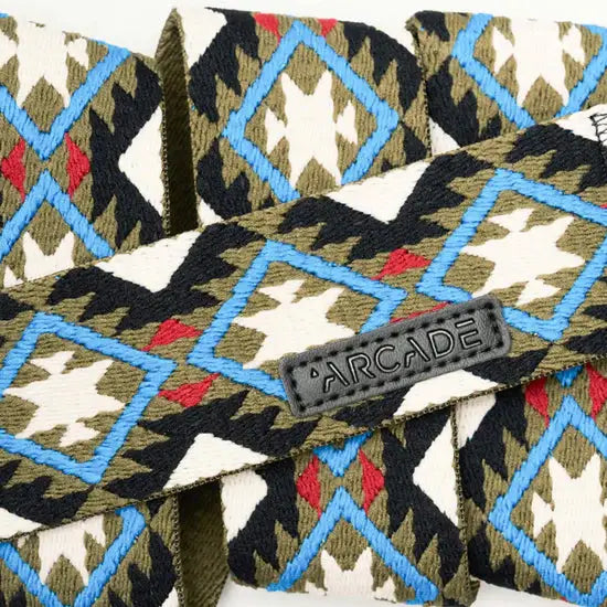 Arcade Twilight Stretch Belt - Oat/Turquoise 1