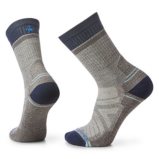 Smartwool Hike Light Cushion Winding Trail Crew Socks Men's No Show Socks Shoes Taupe/Natural Marl : LG (Men's Shoe 9-11.5), Wool/Nylon/Mesh 1