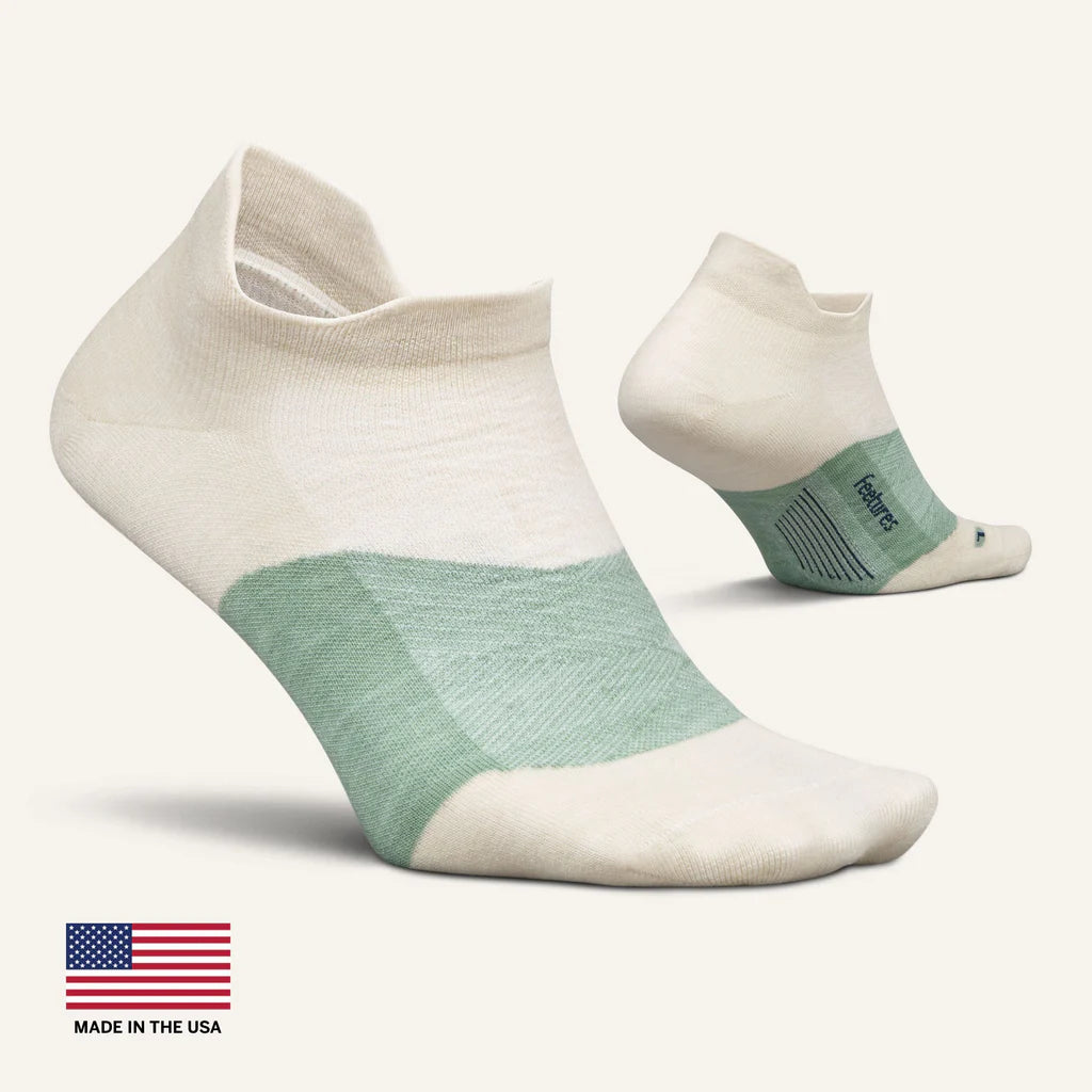 Feetures Merino 10 Max Cushion Tab Socks - Pampass Grass 1